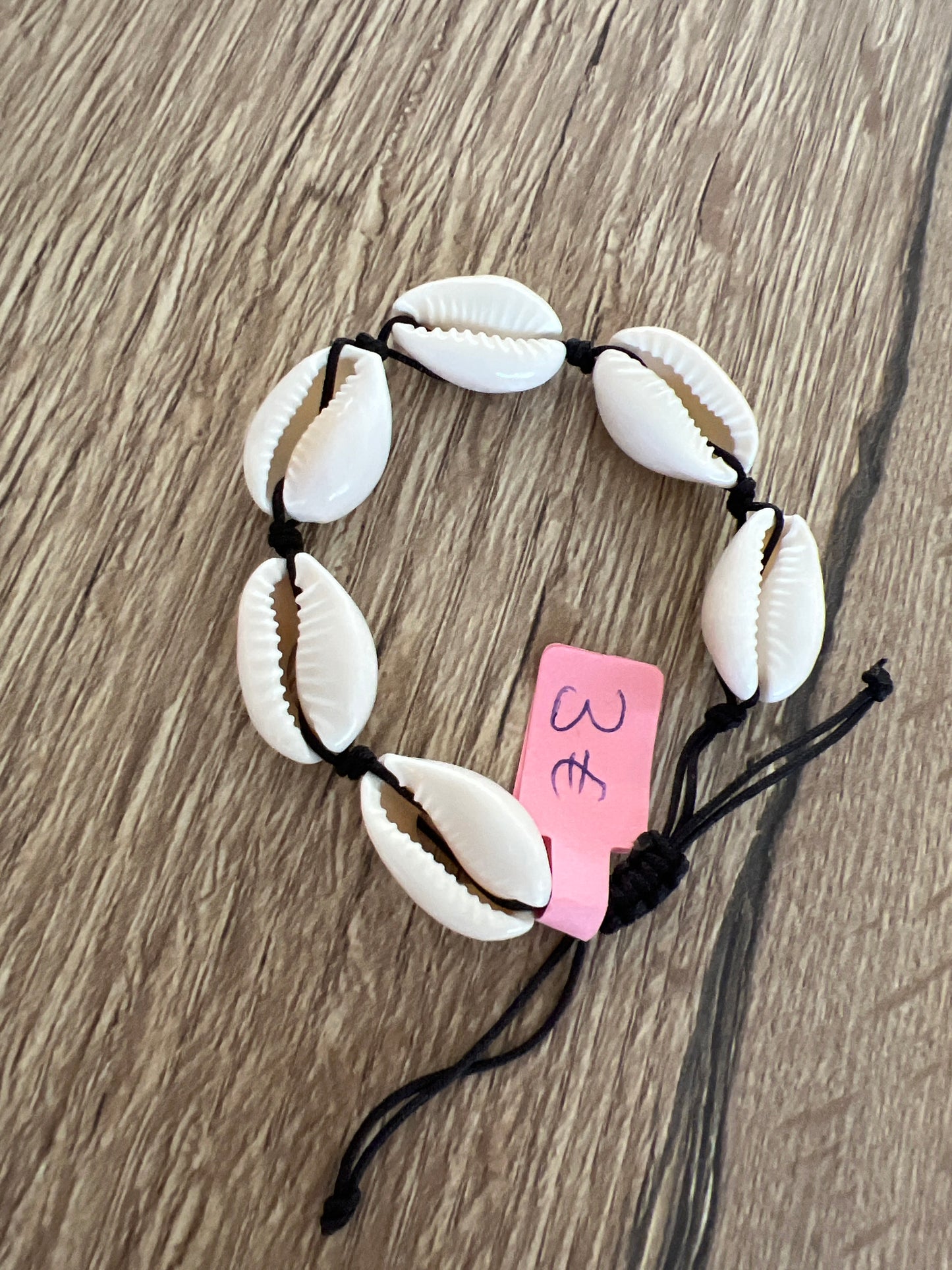 Schelpen armband zwart