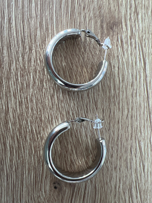 Zilvere hoops small