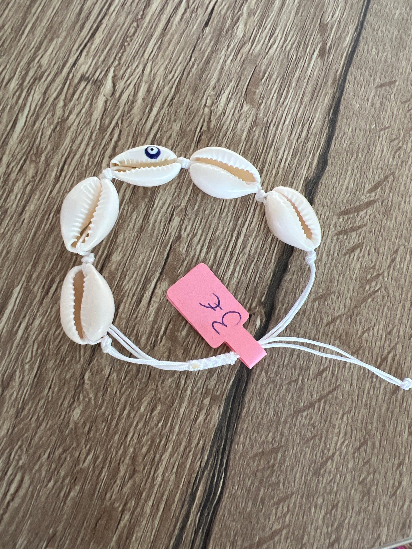 Schelpen armband oog