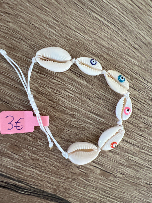 Schelpen armband oogjes